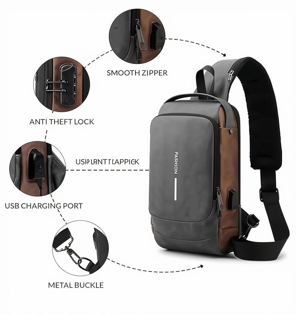 Anti-Theft Crossbody Shoulder & Chest Sling Bag