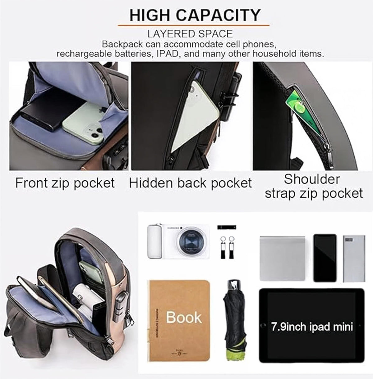 Anti-Theft Crossbody Shoulder & Chest Sling Bag